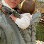 Mamalila Cosy Allrounder Agave Softshell Maternity and Babywearing Jacket Mamalila at Little Zen One