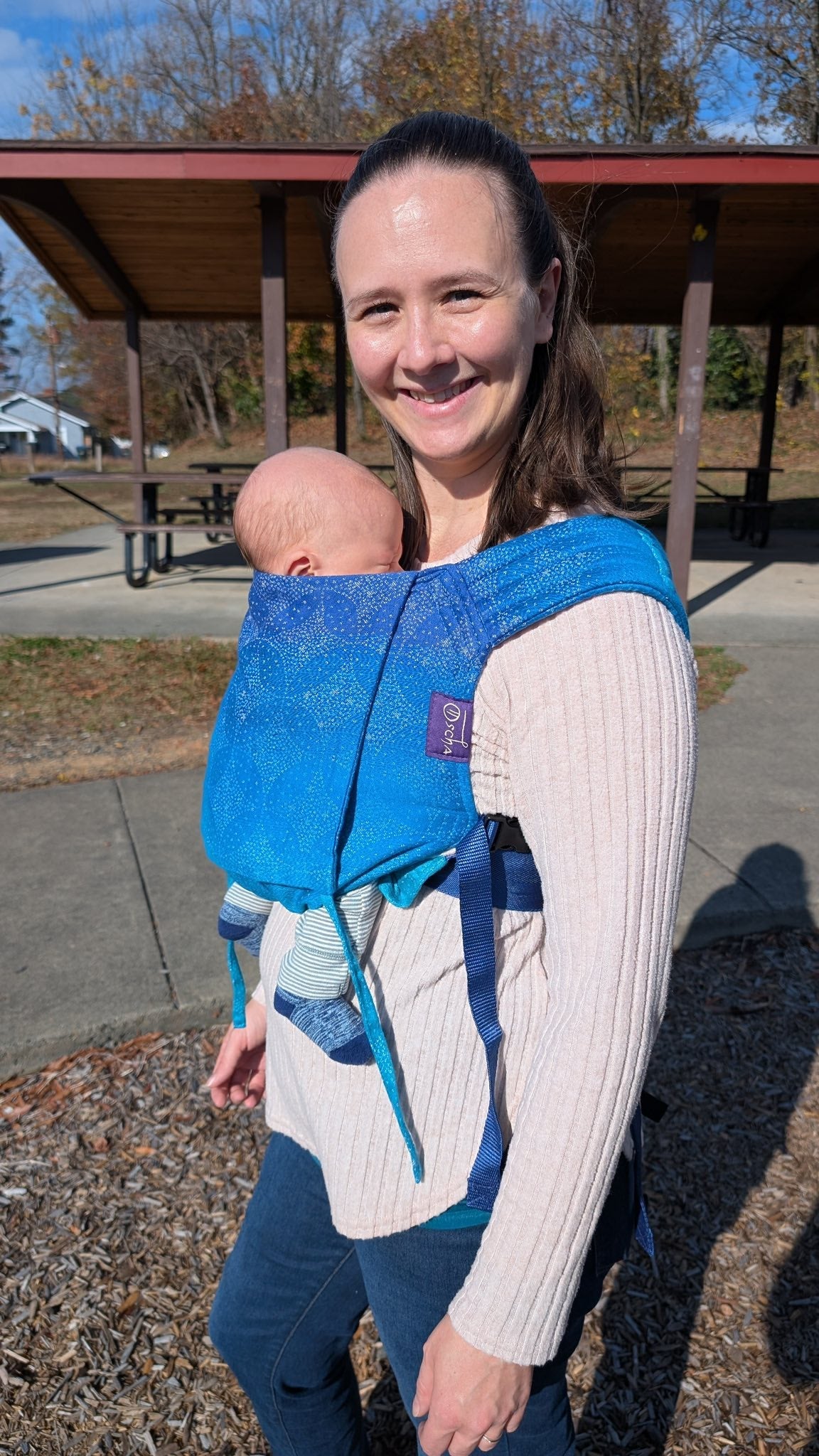 Starry Night Ocean Bairn Baby Carrier by Oscha Oscha at Little Zen One