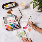 Winter Village watercolor painting kit Cate Paper Co. at Little Zen One