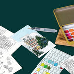 Winter Village watercolor painting kit Cate Paper Co. at Little Zen One