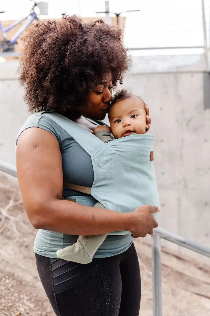 Agave with Desert Tan Original Baby Carrier by Happy Baby Buckle Carrier