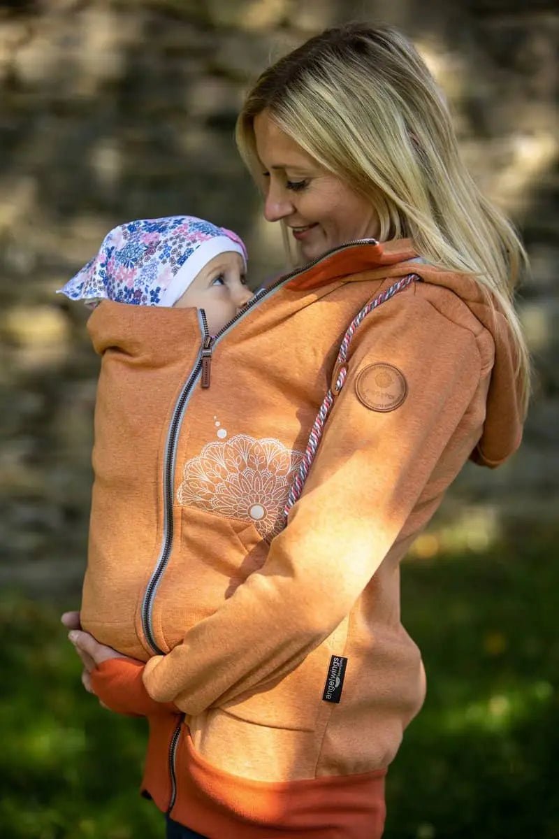 Angel Wings Babywearing Hoodie Cinnamon Babywearing Outerwear