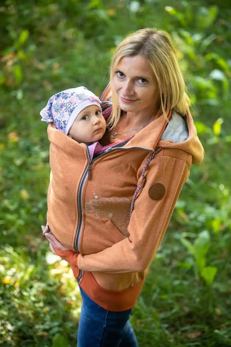 Angel Wings Babywearing Hoodie Cinnamon Babywearing Outerwear