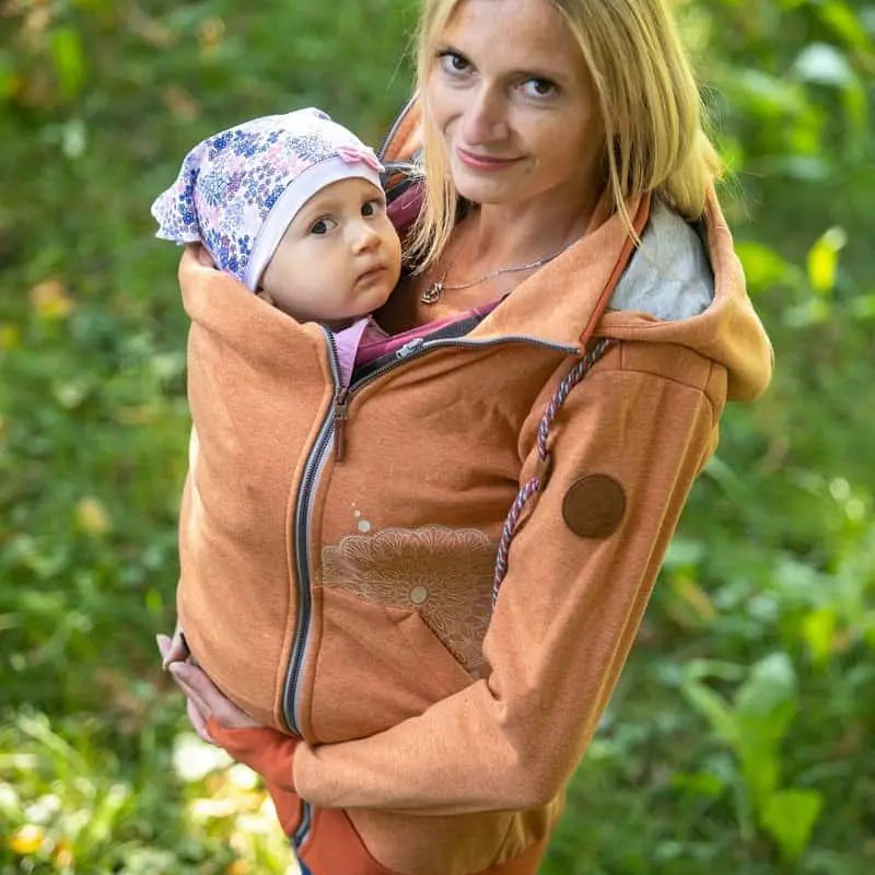Angel Wings Babywearing Hoodie Cinnamon - Babywearing OuterwearLittle Zen One82575696