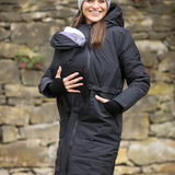 Angel Wings Babywearing Long Coat Black Babywearing Outerwear