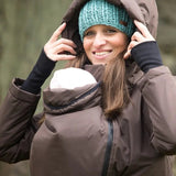 Angel Wings Babywearing Long Coat Brown Babywearing Outerwear
