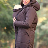 Angel Wings Babywearing Long Coat Brown Babywearing Outerwear