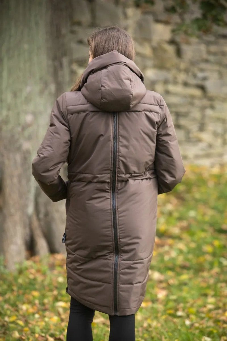 Angel Wings Babywearing Long Coat Brown Babywearing Outerwear