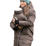 Angel Wings Babywearing Long Coat Brown Babywearing Outerwear