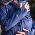 Angel Wings Babywearing Softshell Coat Navy Blue Angel Wings at Little Zen One
