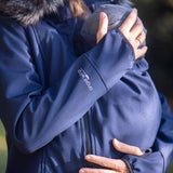 Angel Wings Babywearing Softshell Coat Navy Blue Angel Wings at Little Zen One