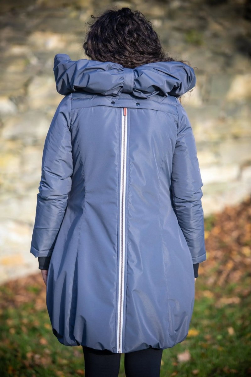 Angel Wings Babywearing Winter Coat Pewter Grey Babywearing Outerwear