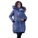 Angel Wings Babywearing Winter Coat Pewter Grey Babywearing Outerwear