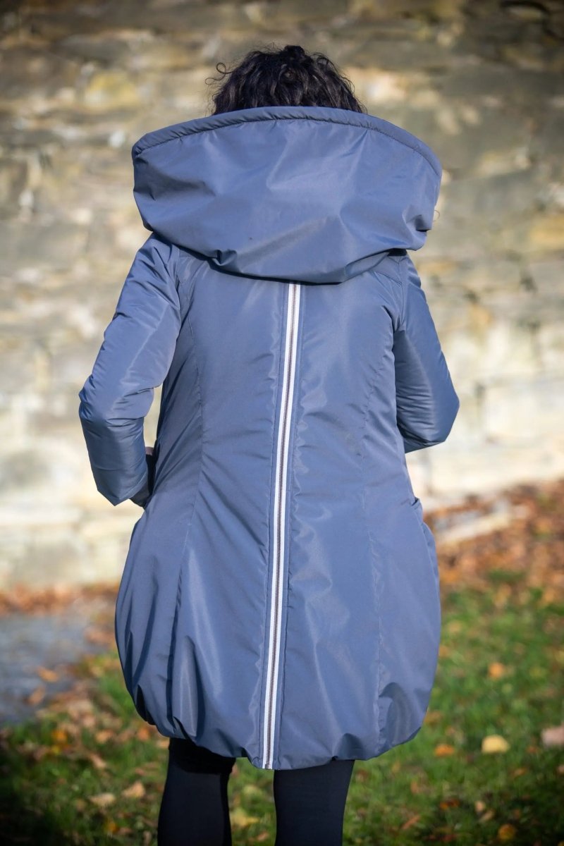 Angel Wings Babywearing Winter Coat Pewter Grey Babywearing Outerwear