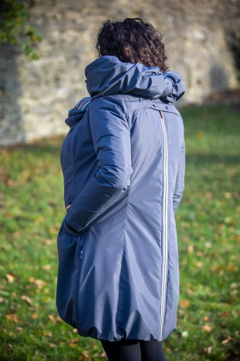 Angel Wings Babywearing Winter Coat Pewter Grey Babywearing Outerwear