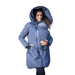 Angel Wings Babywearing Winter Coat Pewter Grey Babywearing Outerwear