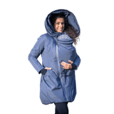 Angel Wings Babywearing Winter Coat Pewter Grey Babywearing Outerwear