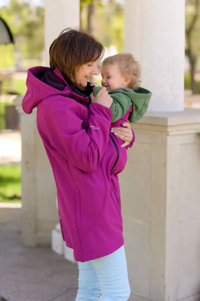 Angel Wings Pink Babywearing Softshell Jacket Babywearing Outerwear