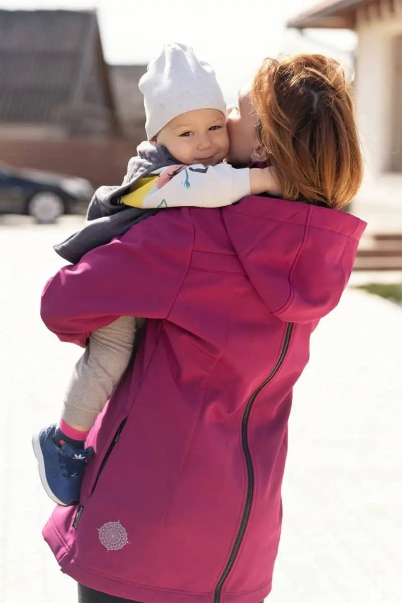 Angel Wings Pink Babywearing Softshell Jacket Babywearing Outerwear