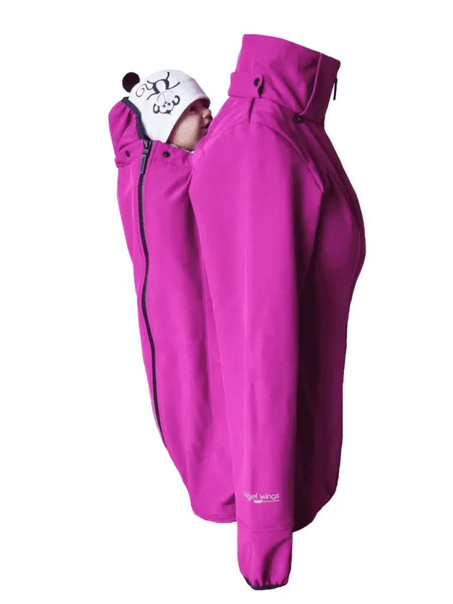 Angel Wings Pink Babywearing Softshell Jacket Babywearing Outerwear