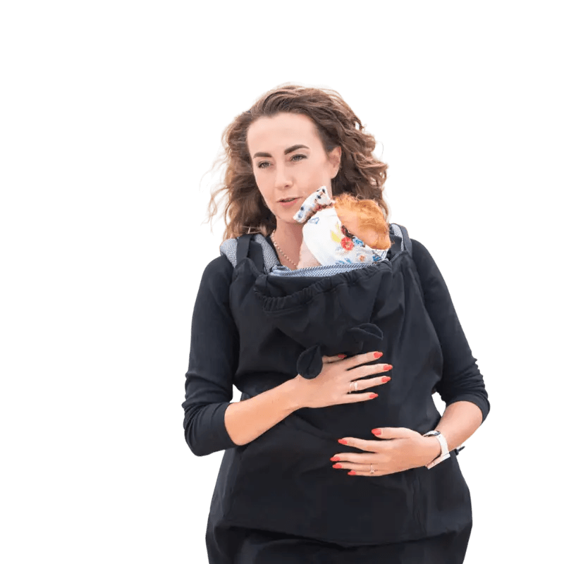Babywearing Cover LennyLamb Softshell Black Babywearing Outerwear