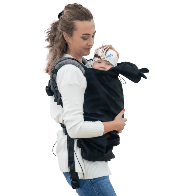 Babywearing Cover LennyLamb Softshell Black Babywearing Outerwear