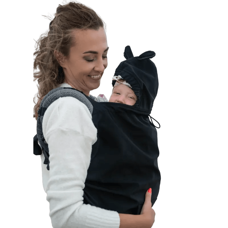 Babywearing Cover LennyLamb Softshell Black - Babywearing OuterwearLittle Zen One17814864