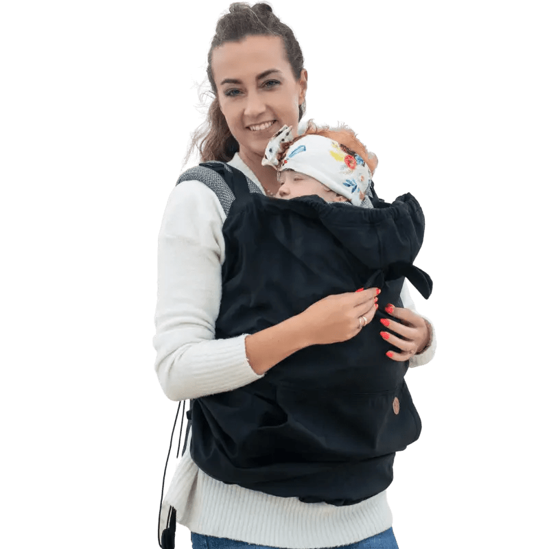 Babywearing Cover LennyLamb Softshell Black - Babywearing OuterwearLittle Zen One17814864