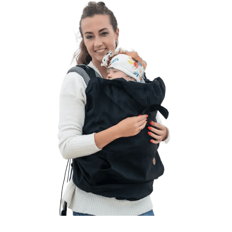 Babywearing Cover LennyLamb Softshell Black - Babywearing OuterwearLittle Zen One17814864