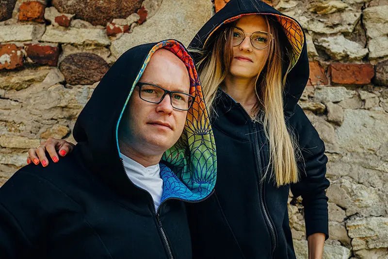 Babywearing Hoodie Rainbow Lotus by LennyLamb - Babywearing OuterwearLittle Zen One5907557786577