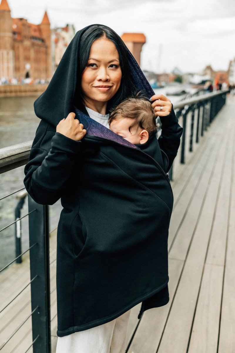 Babywearing Hoodie Wild Wine Bouquet