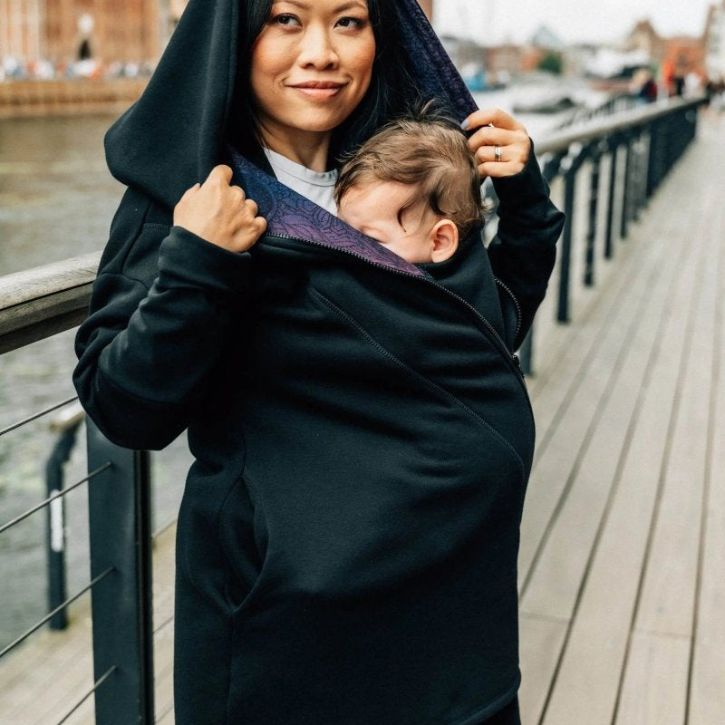 Babywearing Hoodie Wild Wine Bouquet