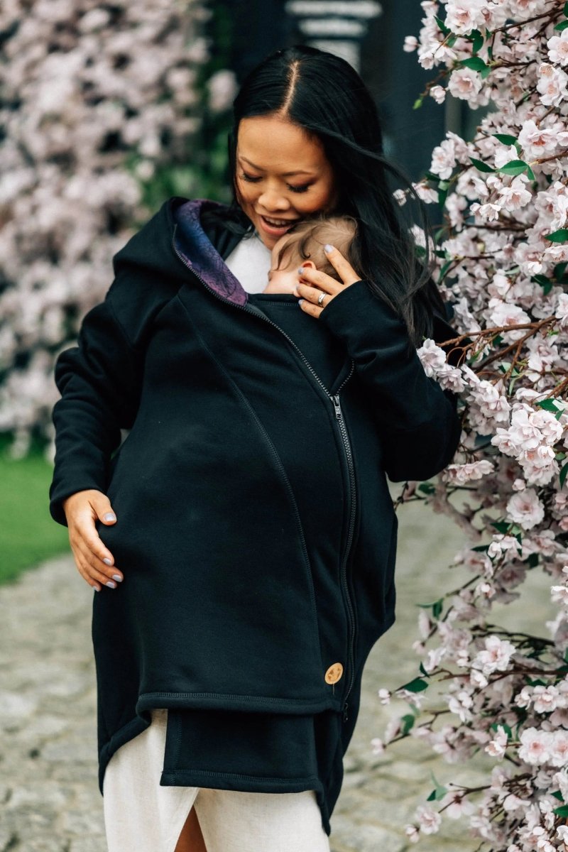 Babywearing Hoodie Wild Wine Bouquet