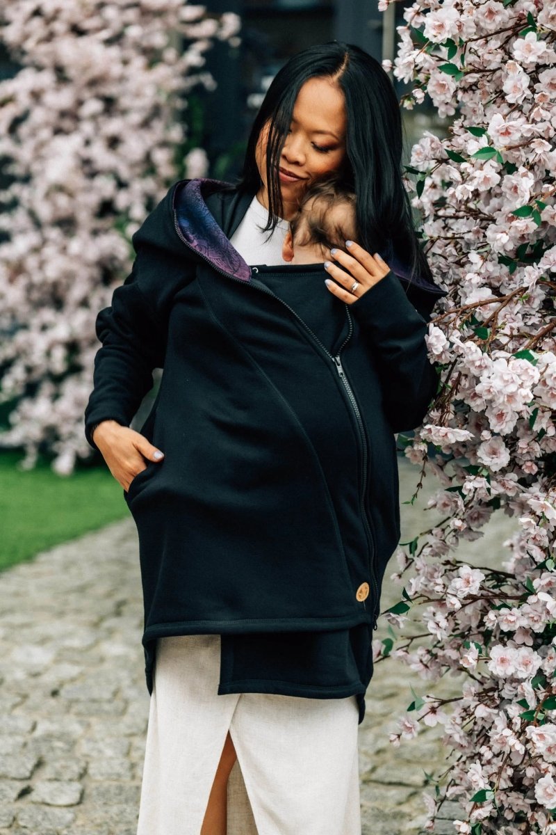 Babywearing Hoodie Wild Wine Bouquet by LennyLamb - Babywearing OuterwearLittle Zen One5907557786492