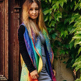 Babywearing Long Cardigan Rainbow Lotus