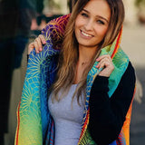 Babywearing Long Cardigan Rainbow Lotus