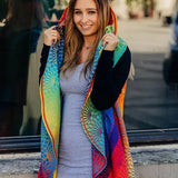 Babywearing Long Cardigan Rainbow Lotus by LennyLamb - Babywearing OuterwearLittle Zen One5907557767156