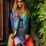 Babywearing Long Cardigan Rainbow Lotus