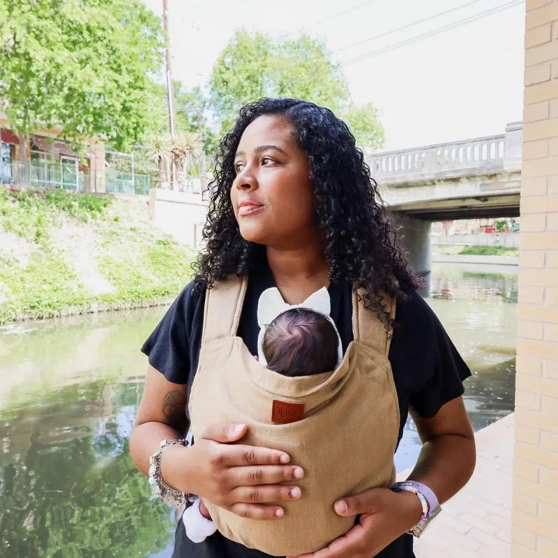 Barley with Desert Tan Original Baby Carrier by Happy Baby Buckle Carrier