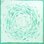Swirling Fishes Emerald Half linen Blanket by Didymos Didymos