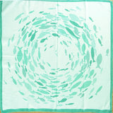 Swirling Fishes Emerald Half linen Blanket by Didymos Didymos