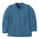 Disana Baby Jacket 100 Merino Wool Knit Dusty Blue Baby Carrier Accessories