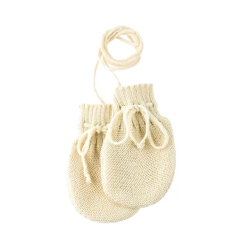 Disana Baby Mittens Organic Wool Knit - Natural - Baby Carrier AccessoriesLittle Zen One4250021630007