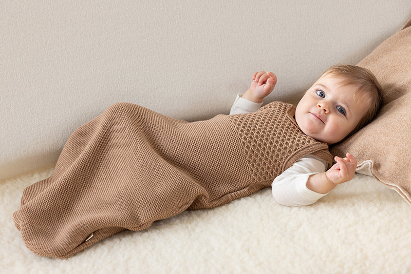 Disana Baby Sleeping Bag 100% Merino Wool Knit - Caramel Disana at Little Zen One