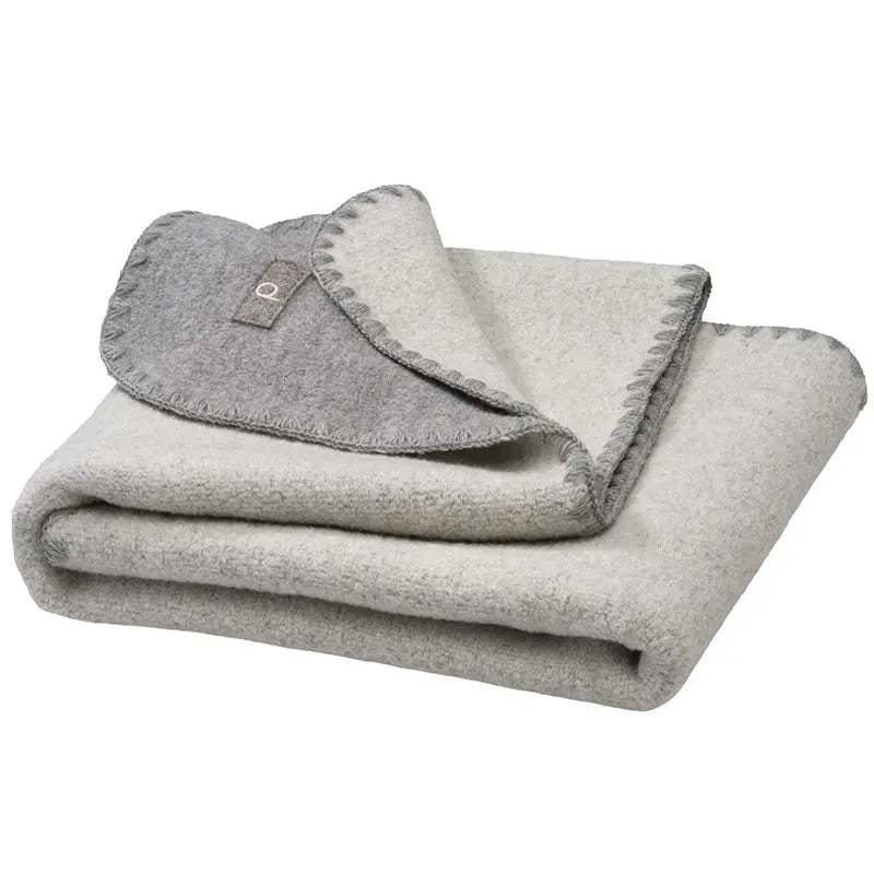 Disana DoubleFace Boiled Wool Baby Blanket - Grey/Natural - Home & HobbyLittle Zen One4255796728195
