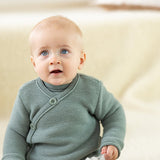 Disana Knit Wrap Cardigan Organic Merino Wool Jade Baby Carrier Accessories