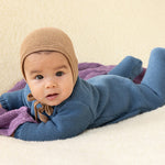 Disana Organic Merino Wool Knit Baby Coverall Dusty Blue Baby Carrier