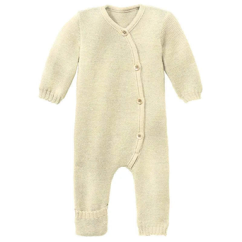 Disana Organic Merino Wool Knit Baby Coverall - Natural - Baby Carrier AccessoriesLittle Zen One4250021641058