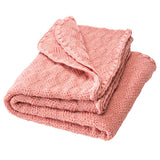 Disana Ajour Knit Baby Blanket Organic Merino Wool – Soft Pink Disana at Little Zen One