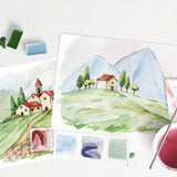 Italian Fields watercolor painting kit Cate Paper Co. at Little Zen One